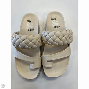 Sandals Heels Platform By Sam And Libby In Cream, Size: 6