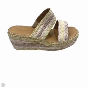 Sandals Heels Platform By Splendid In Pink & Yellow, Size: 8.5