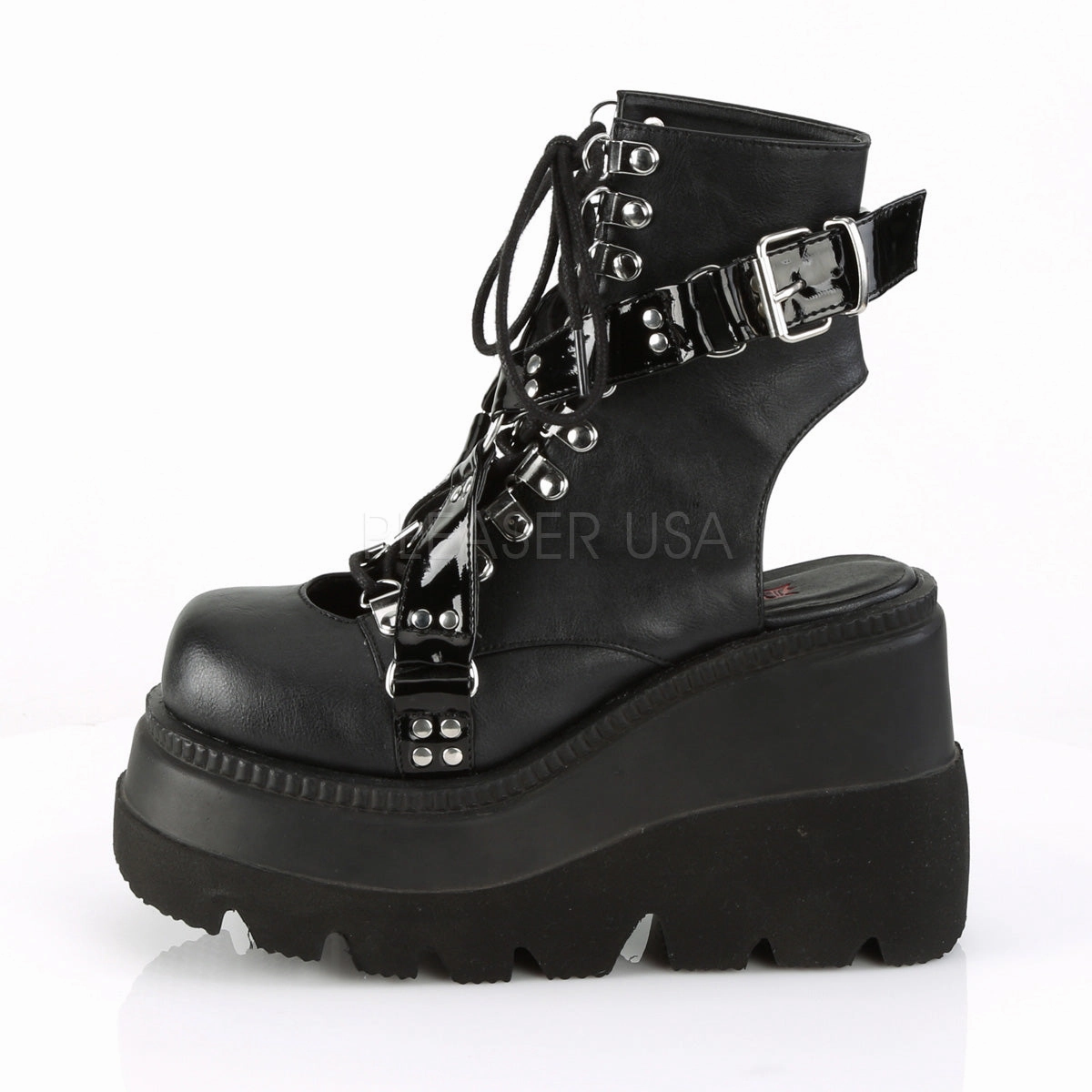 SHAKER-56  Black Vegan Leather-Patent