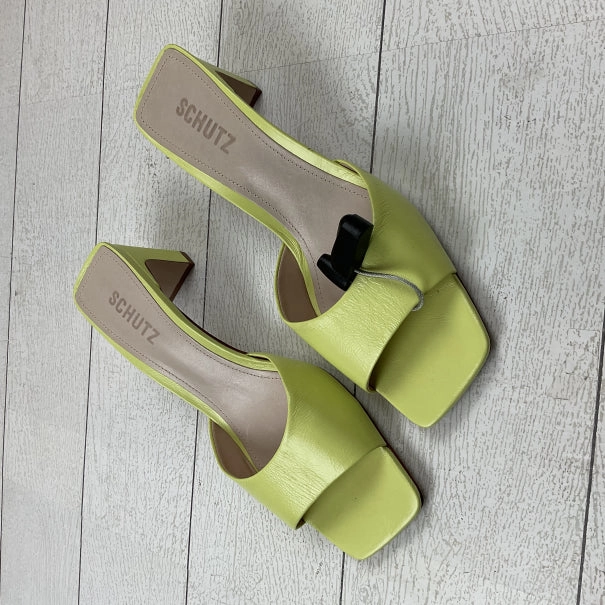 Shoes Heels Block By Clothes Mentor In Yellow, Size: 9