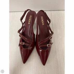 Shoes Heels Kitten By Soda In Red, Size: 5.5