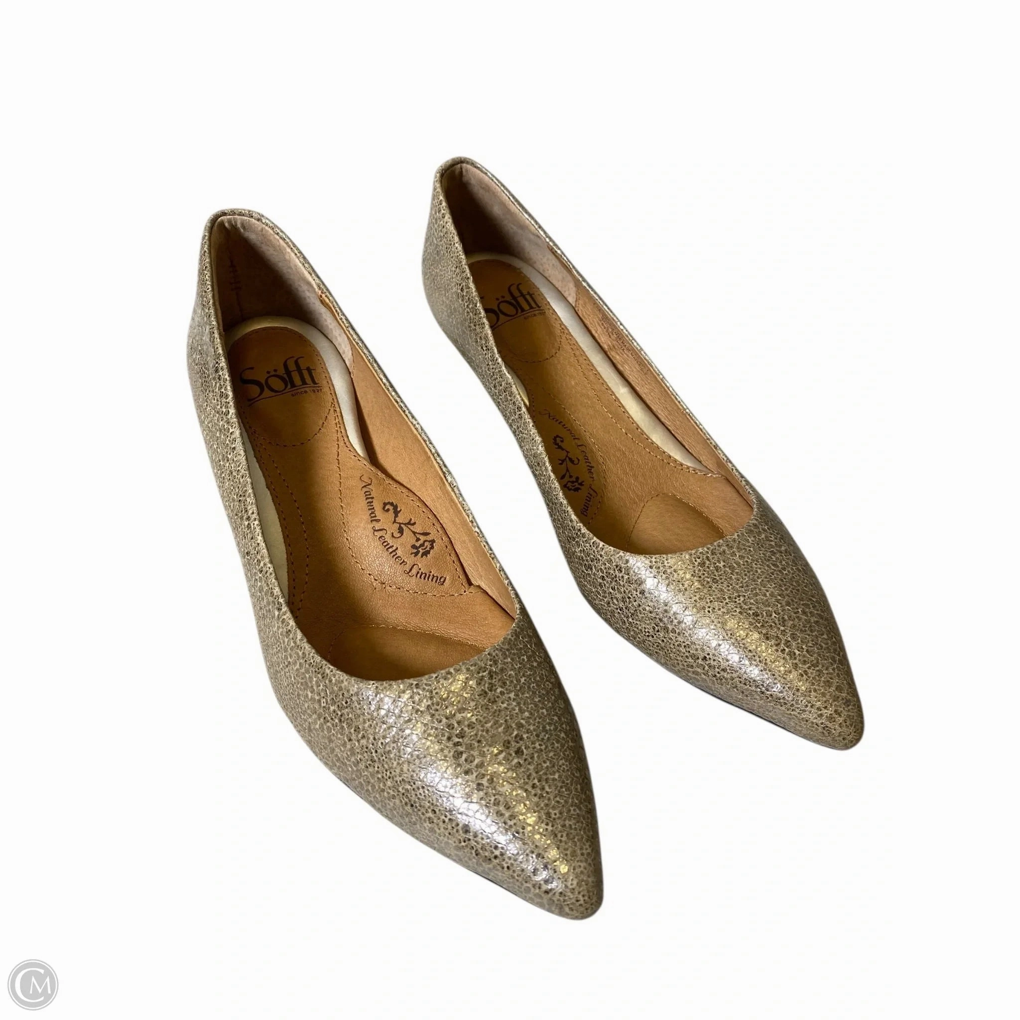 Shoes Heels Kitten By Sofft In Bronze, Size: 7