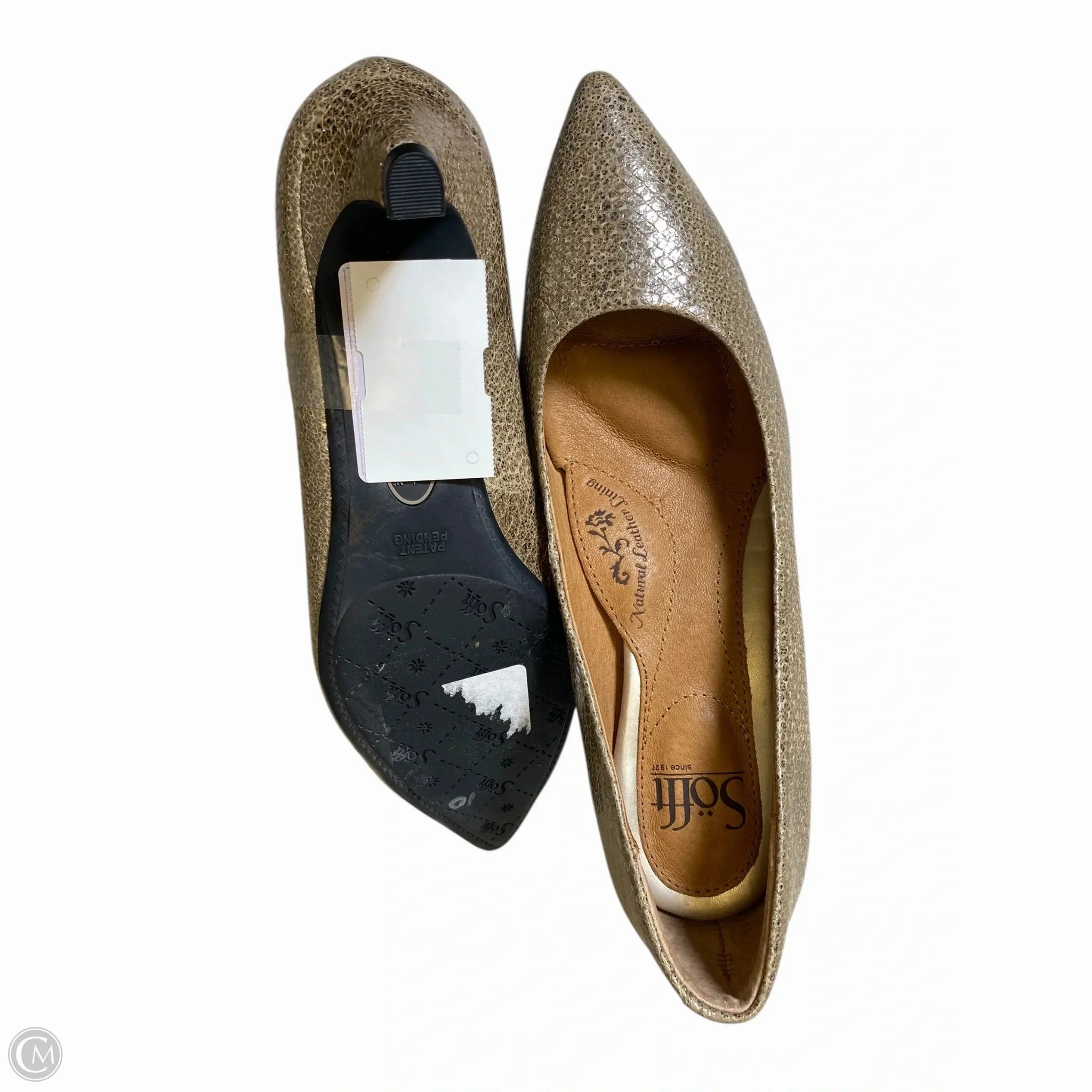 Shoes Heels Kitten By Sofft In Bronze, Size: 7