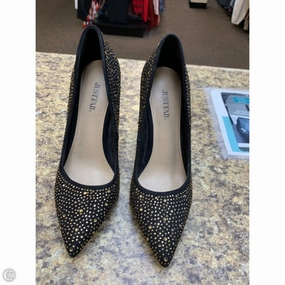 Shoes Heels Stiletto By Just Fab In Black & Gold, Size: 10