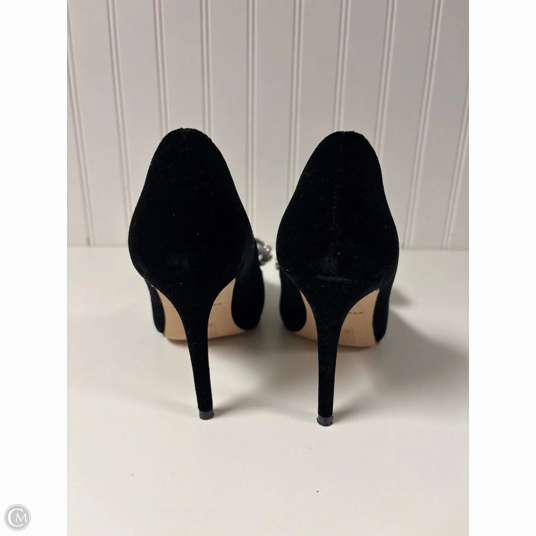 Shoes Heels Stiletto By Kurt Geiger London In Black & Silver, Size: 7