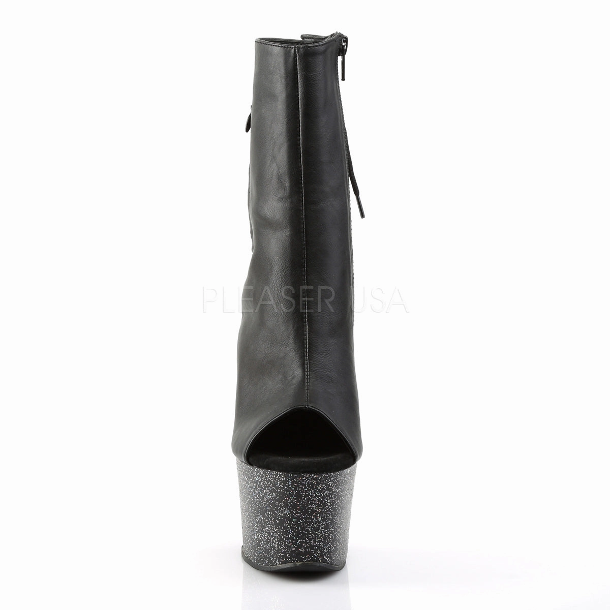 SKY-1018MG  Black Faux Leather/Black Matte