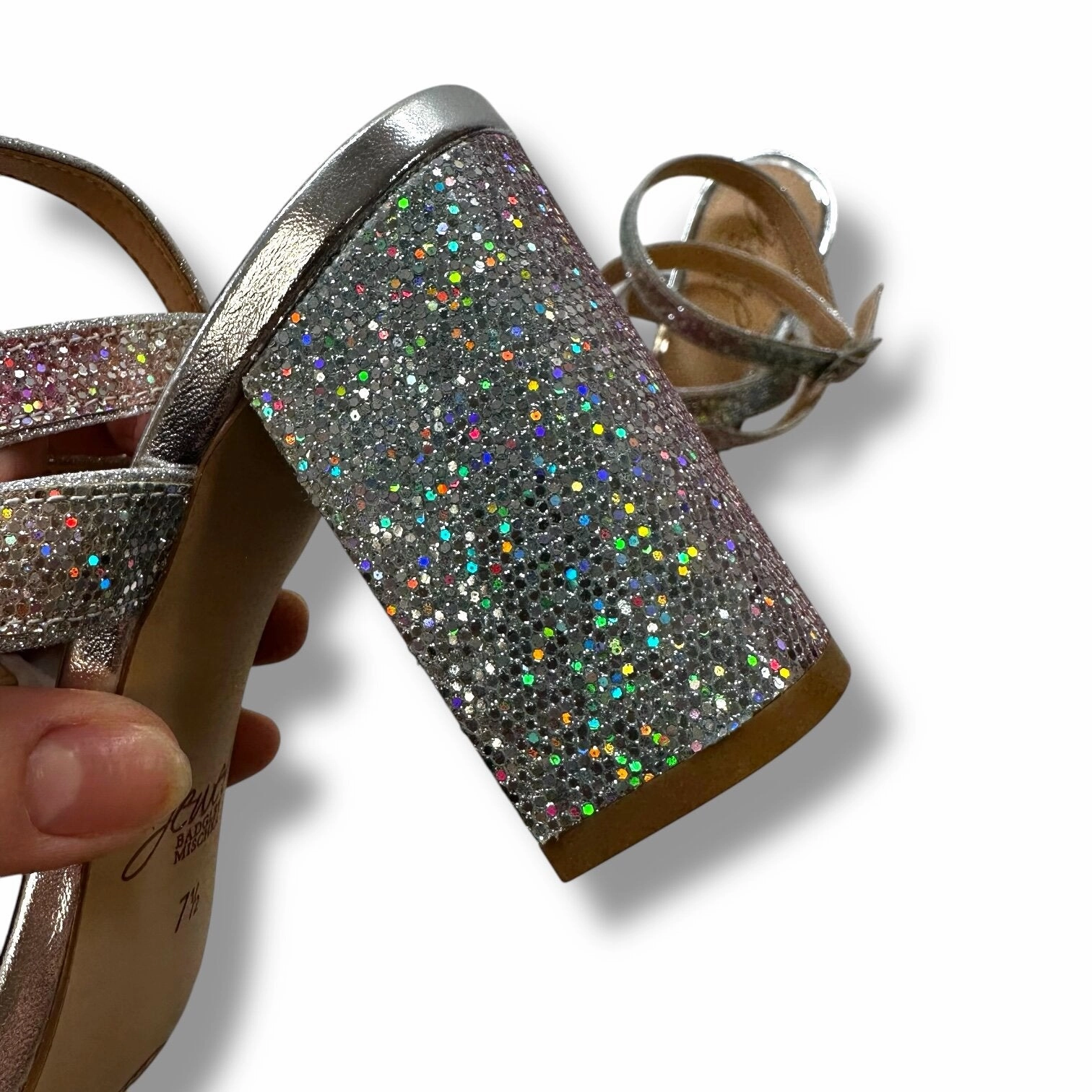 Sparkly Shoes Heels Block By Badgley Mischka  Size: 7.5