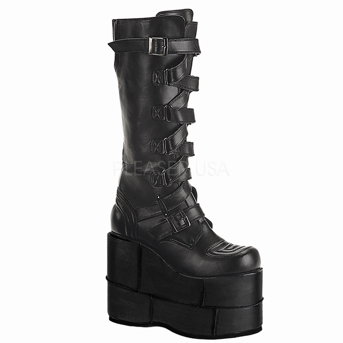 STACK-308  Black Vegan Leather