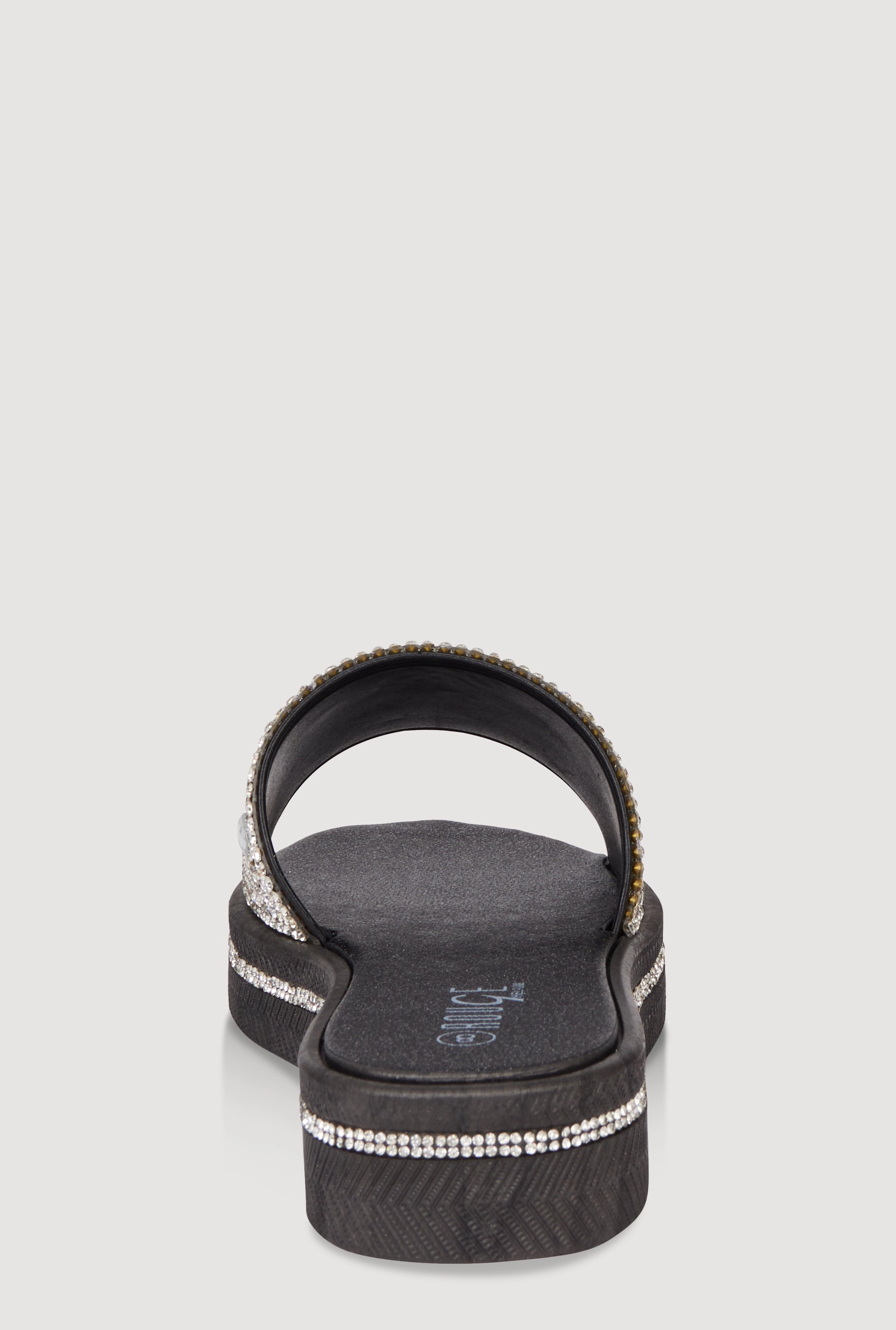 Studded Band Open Toe Slide Sandals