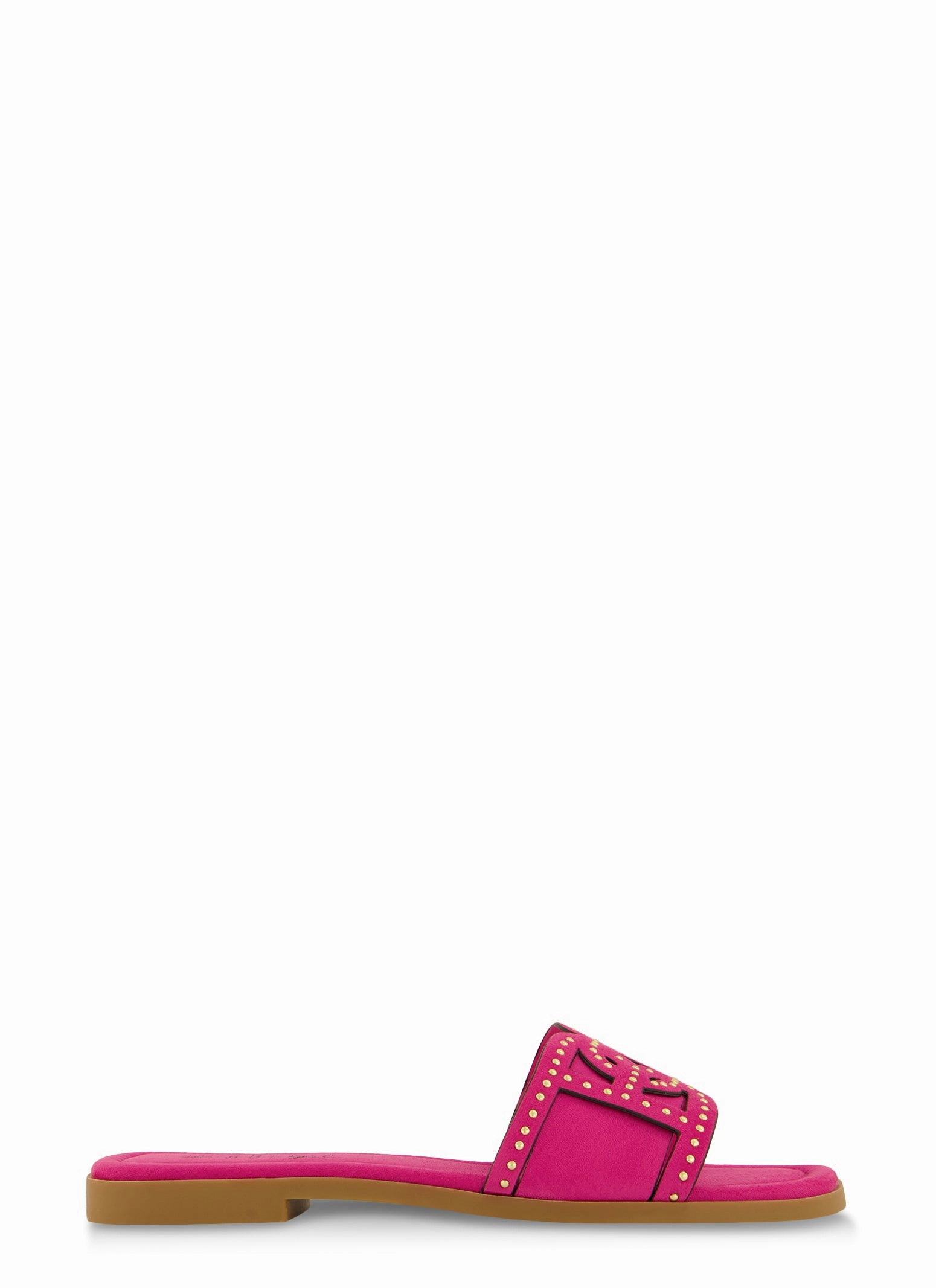Studded Cut Out Band Slide Sandals
