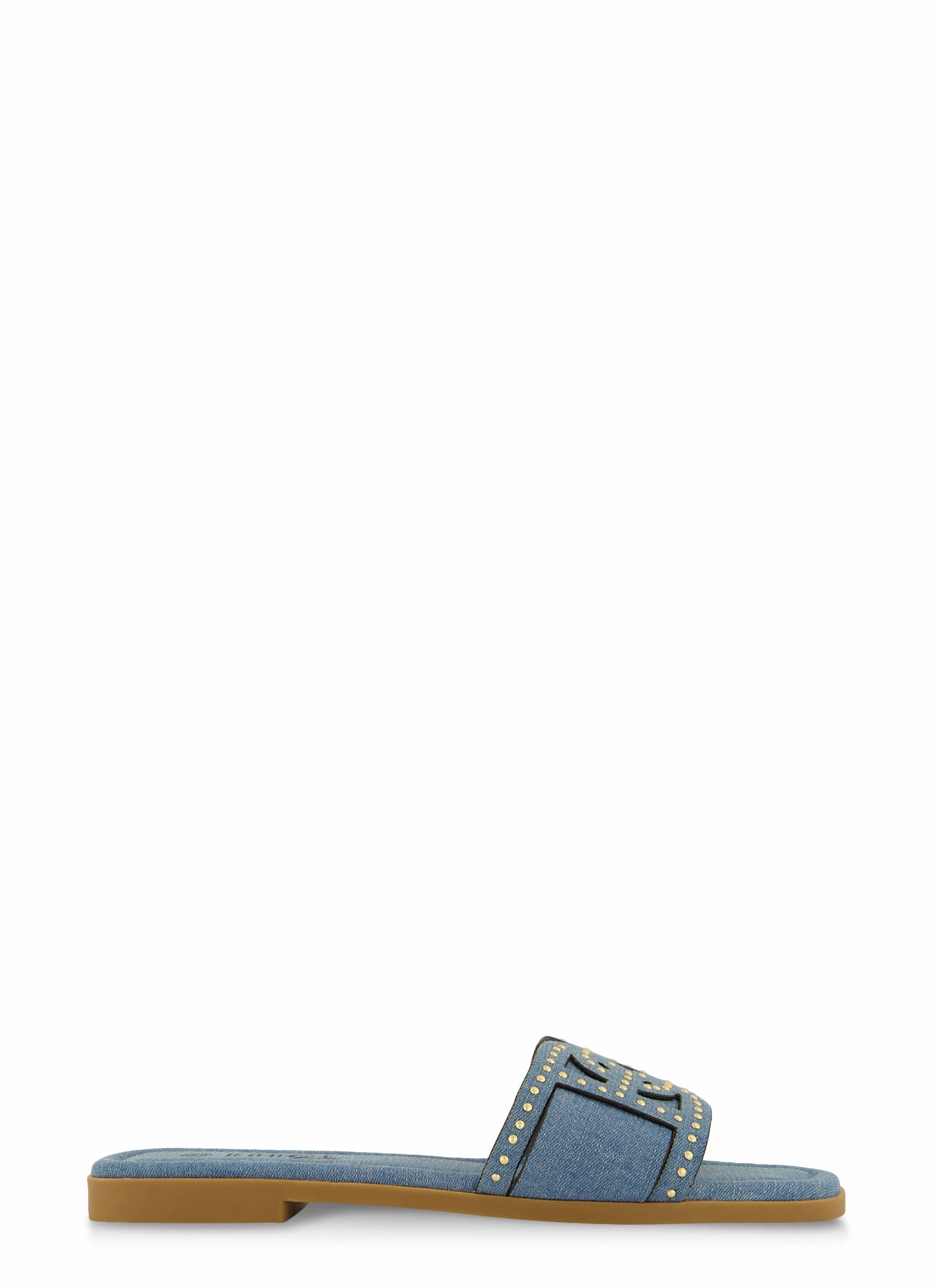 Studded Cut Out Band Slide Sandals