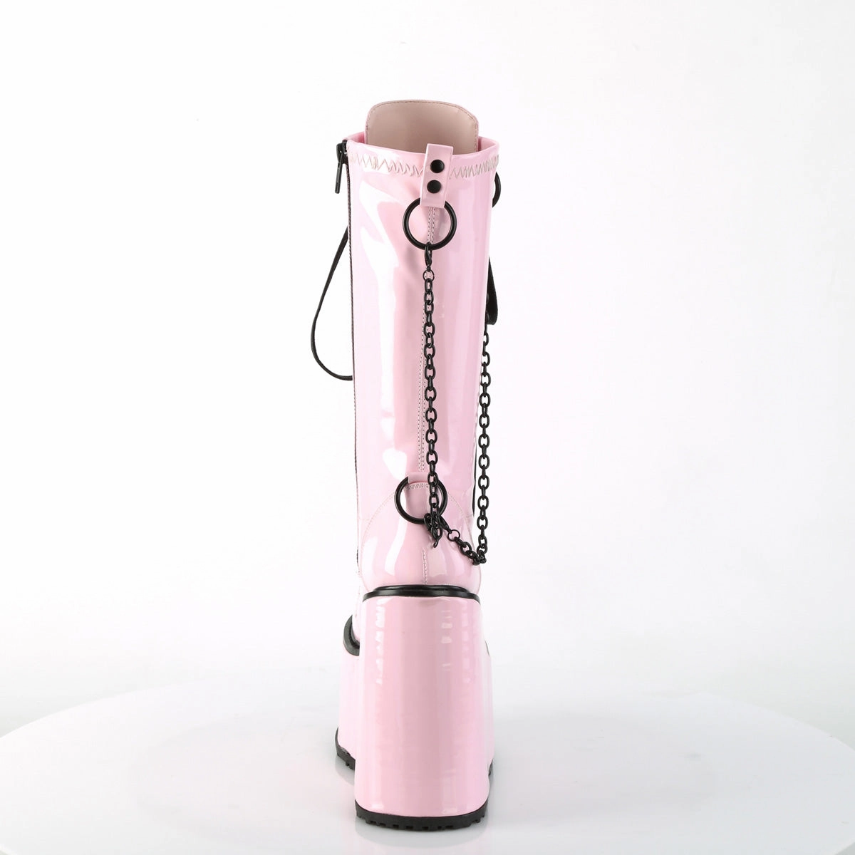 SWING-150  Baby Pink Holographic Stretch Patent