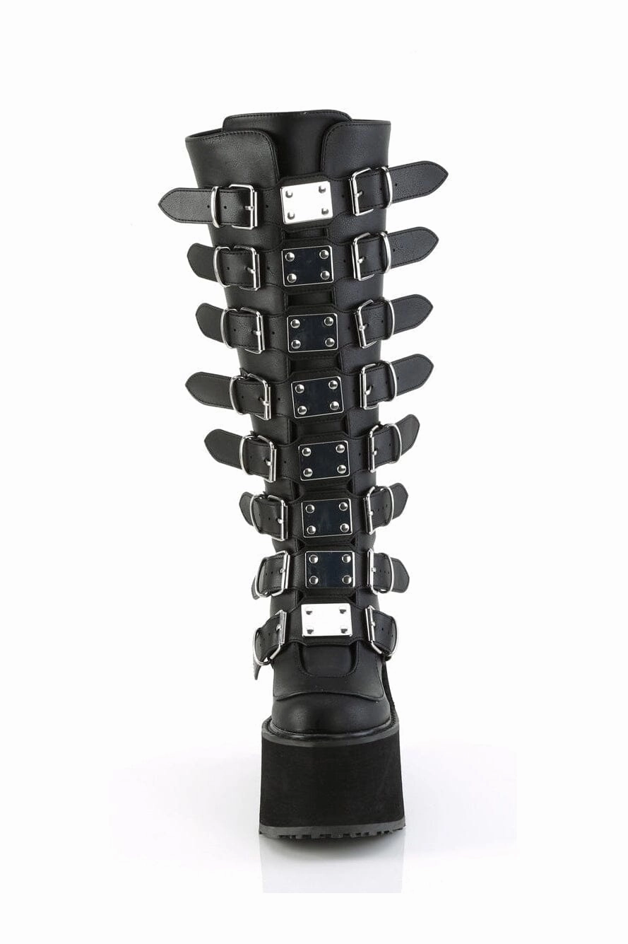 SWING-815WC Black Vegan Leather Knee Boot