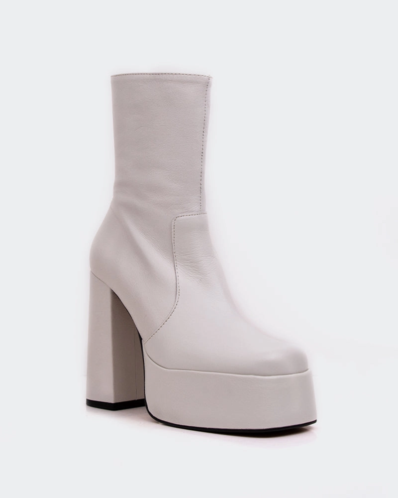 Tate White Leather