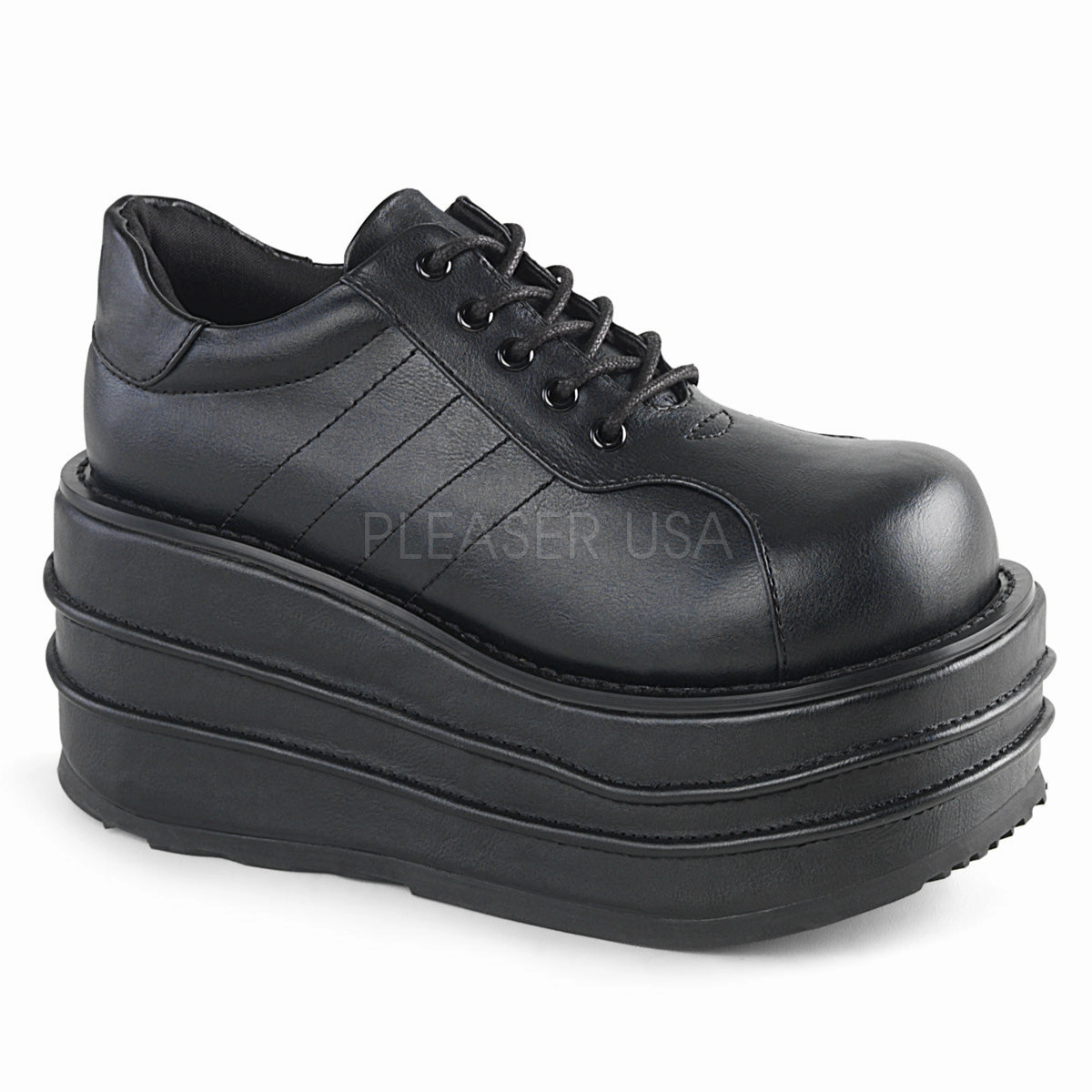 TEMPO-08  Black Vegan Leather