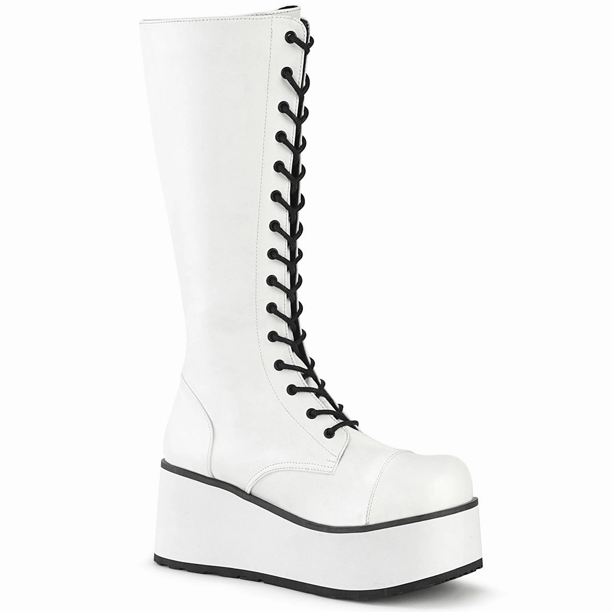 TRASHVILLE-502  White Vegan Leather