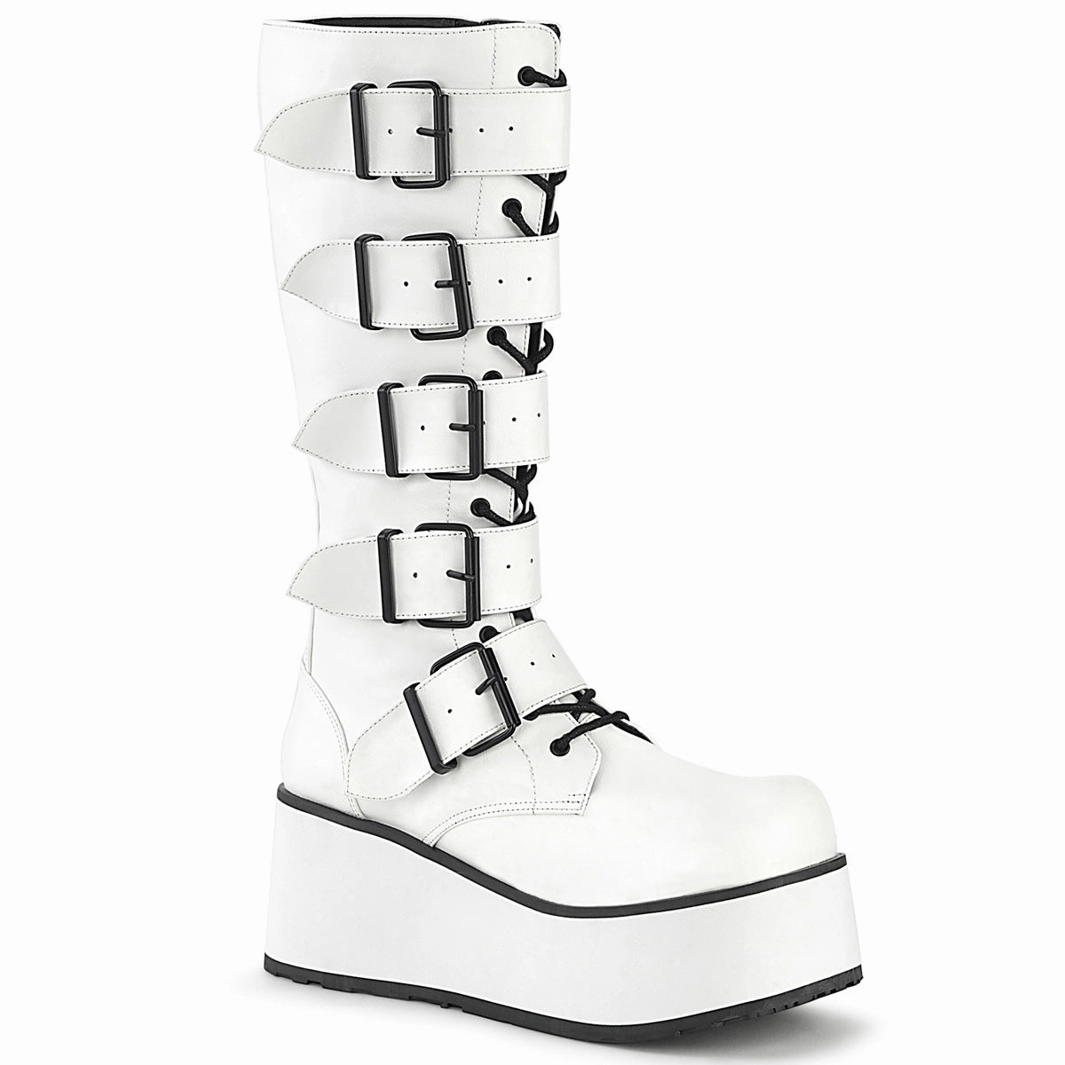TRASHVILLE-518  White Vegan Leather