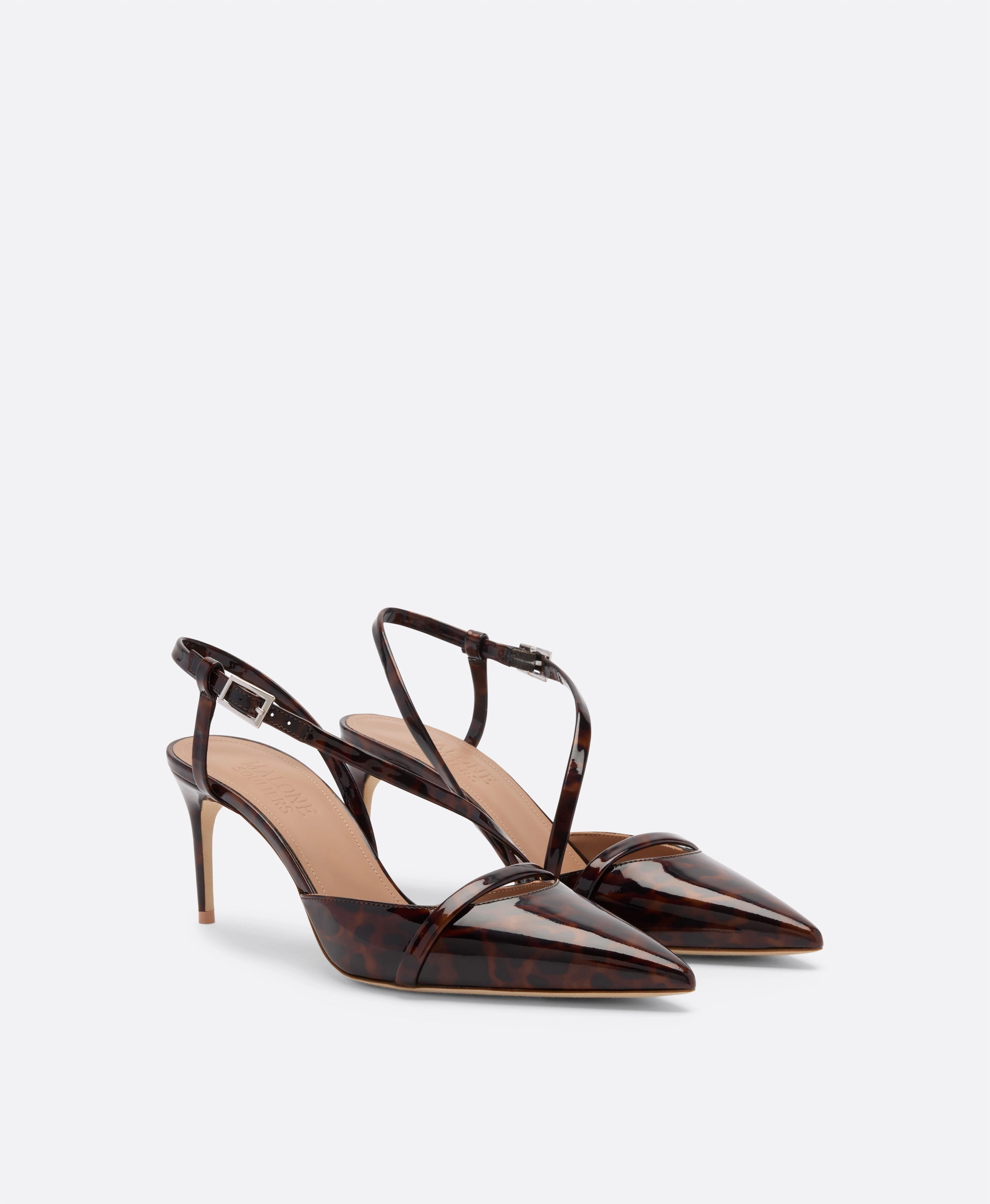 Valeria 70 Leopard Patent Slingbacks