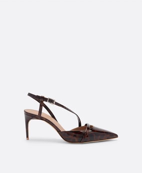 Valeria 70 Leopard Patent Slingbacks