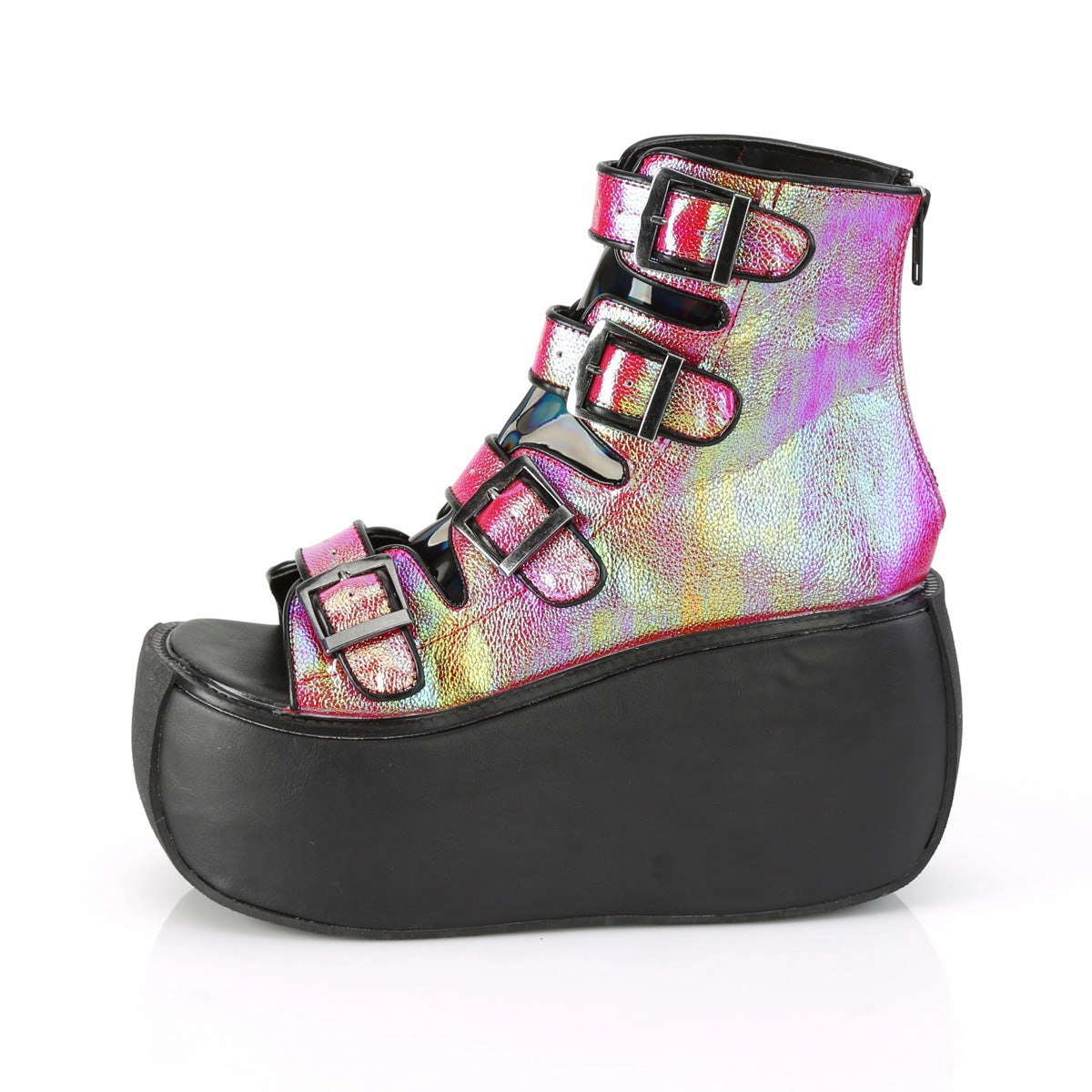 VIOLET-150  Pink-Green Iridescent Vegan Leather-Hologram