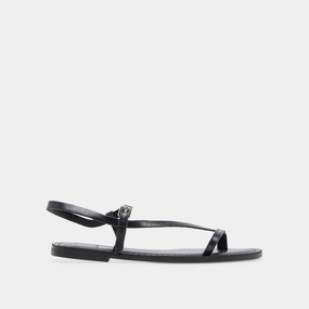 WANDRE SANDALS NOIR EMBOSSED LEATHER