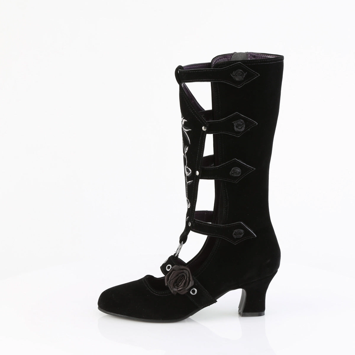 WHIMSY-118  Black Vegan Suede