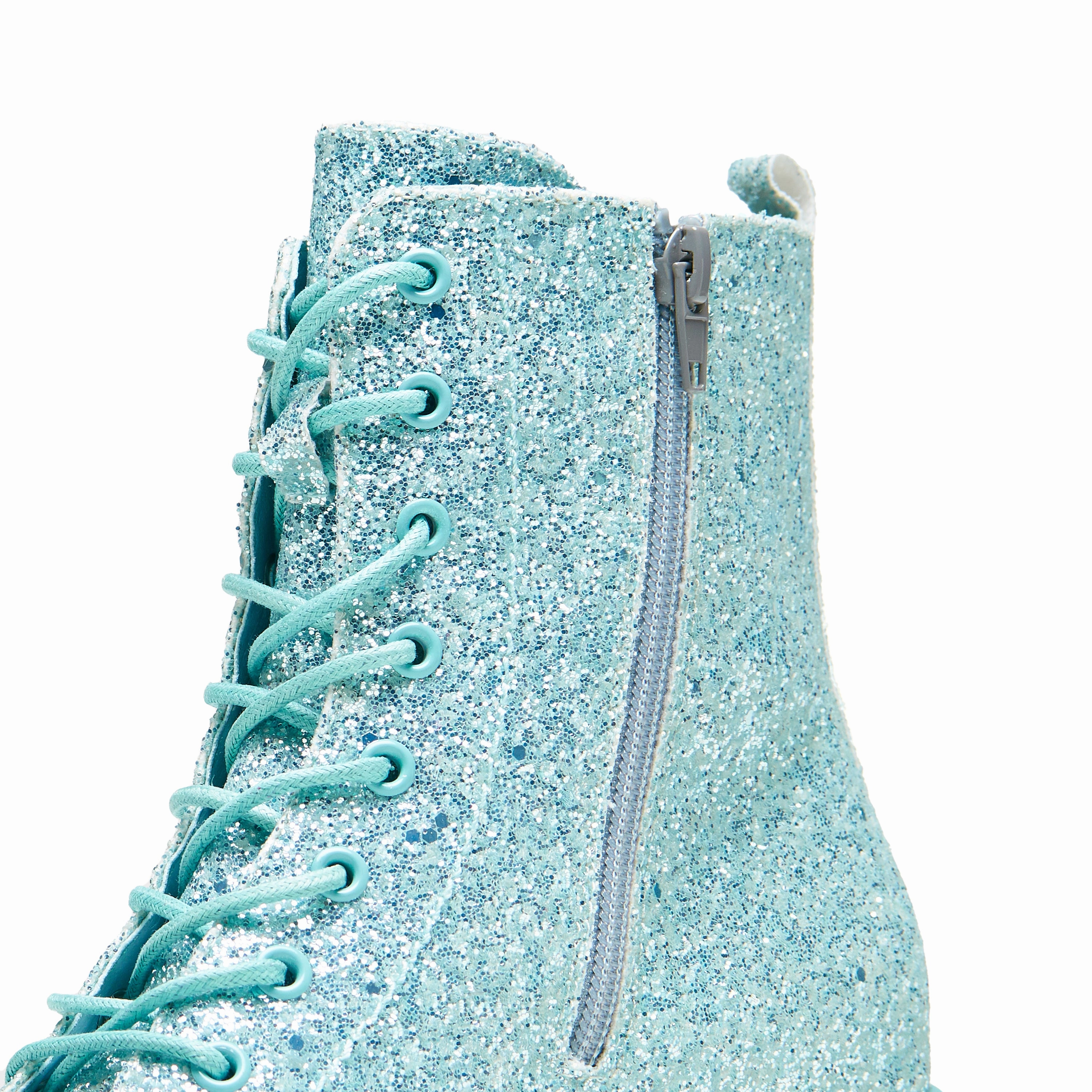 Wizard’s Spell Platform Glitter Boots - Aqua